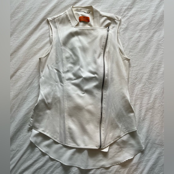 Patrizia Luca Asymmetrical Off-White Vest (M) - Picture 2 of 11